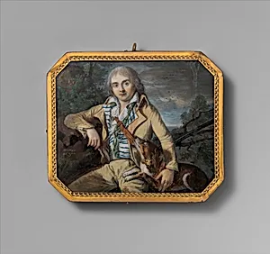A Hunter with a Dog by Mortier
