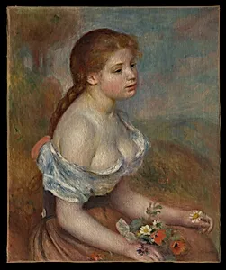 A Young Girl with Daisies