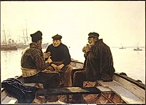 Boatmen of Barcelona by Dionisio Baixeras y Verdaguer
