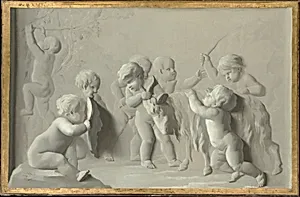 Children Playing with a Goat