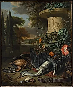 Gamepiece with a Dead Heron