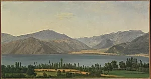 Lake Fucino and the Abruzzi Mountains by Joseph Bidauld