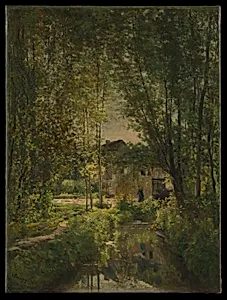 Landscape with a Sunlit Stream