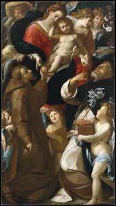 Madonna and Child with Saints Francis and Dominic and Angels