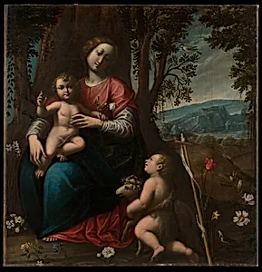 Madonna and Child with the Infant Saint John the Baptist by Orsola Maddalena Caccia