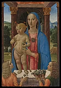 Madonna and Child with Two Angels by Cosimo Rosselli