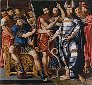 Moses and Aaron before Pharaoh: An Allegory of the Dinteville Family by Master of the Dinteville Allegory