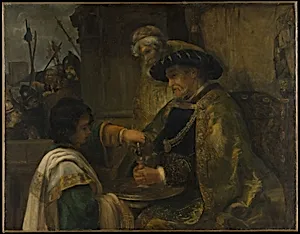Pilate Washing His Hands by Rembrandt