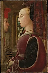 Portrait of a Woman with a Man at a Casement by Fra Filippo Lippi