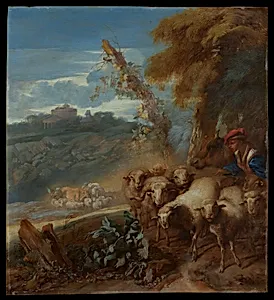 Roman Landscape with a Shepherd and Sheep