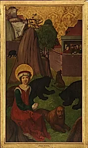 Saint Agapitus of Praeneste in the Arena; (interior) The Beheading of Saint Agapitus of Praeneste by Swiss Painter