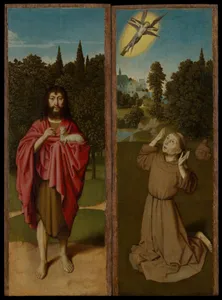 Saint John the Baptist; Saint Francis Receiving the Stigmata