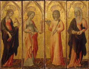 Saints Catherine of Alexandria, Barbara, Agatha, and Margaret
