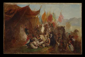 Sketch for "Reception of Emperor Napoleon III and Empress Eugénie by the Kabyle Leaders at Algiers on September 18, 1860"