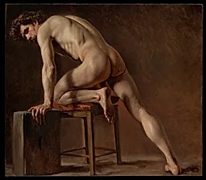 Study of a Nude Man by Gustave Courbet