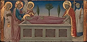 The Burial of Saint Martha by Sano di Pietro (Ansano di Pietro di Mencio)