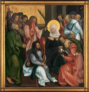The Dormition of the Virgin; (reverse) Christ Carrying the Cross