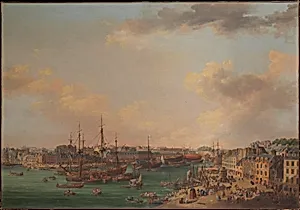 The Outer Harbor of Brest by Henri Joseph van Blarenberghe