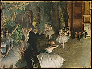 The Rehearsal of the Ballet Onstage by Edgar Degas