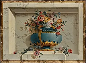 Vase of Flowers in a Niche