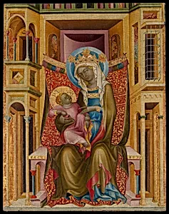 Virgin and Child Enthroned by Bohemian Painter