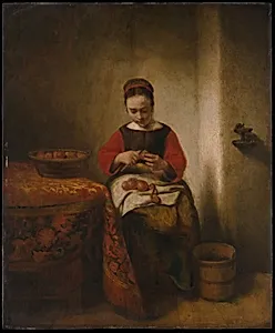 Young Woman Peeling Apples