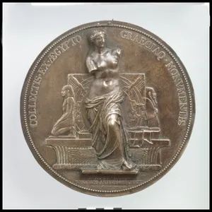 A uniface medal of the Ancient Greek and Egyptian Monuments of the Louvre