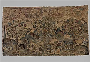 Adam and Eve in the Garden of Eden with Virtues