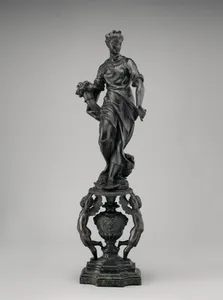 Andiron with figure of Ceres (allegory of Peace) (one of a pair)