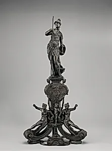 Andiron with figure of Minerva (one of a pair)