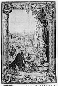 April from a set of The Months of Lucas by Manufacture Nationale des Gobelins|Michel Audran|Comte de Toulouse|Master of the Months of Lucas|Joseph Yvart|Charles Chastelain|Louis de Boulogne the Younger|Pierre Josse Perrot