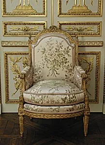 Armchair (Bergère à la reine) (one of a pair) (part of a set) by Jean-Baptiste-Bernard Demay