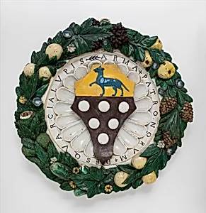 Armorial Tondo with the Arms of Squarci Lupi