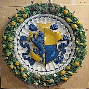 Arms of Gianfigliazzi Impaling Adimari by della Robbia