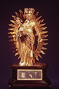 Automaton clock in the form of the Madonna and Child by Nikolaus Schmidt the Elder