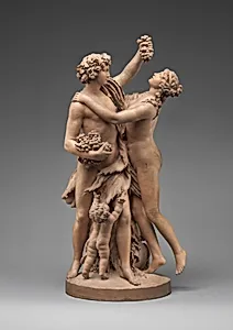 Bacchus and a Nymph with a Child and Grapes