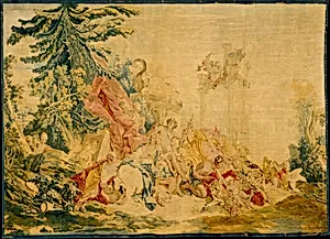 Bacchus and Ariadne from a set of The Loves of the Gods by Beauvais|François Boucher|André Charlemagne Charron|Jean-Baptiste Oudry|Count Johann Hartvig Ernst Bernstorff