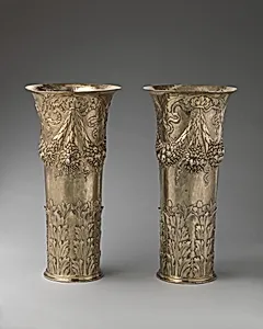 Beaker vase (one of a pair)