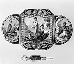 Box with watch and automaton