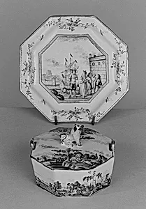 Butter dish with cover and stand