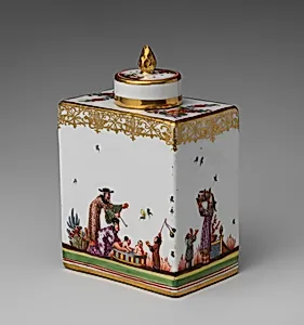 Caddy (part of a set) by Meissen Manufactory