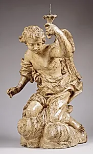 Candle-bearing angel (one of a pair)