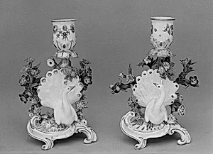 Candlestick (one of a pair) by Meissen Manufactory