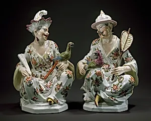 Chinese Couple by Johann Joachim Kändler|Meissen Manufactory