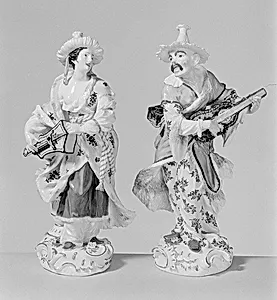 Chinese musician (Malabar) (one of a pair) by Meissen Manufactory|Friedrich Elias Meyer