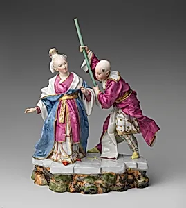 Chinese woman and servant