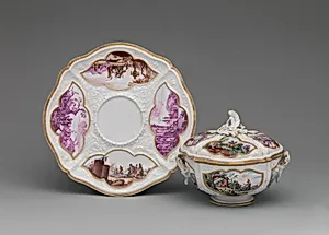 Covered bowl and stand