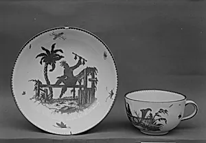 Cup and saucer by Frankenthal Porcelain Manufactory|Karl Theodor period
