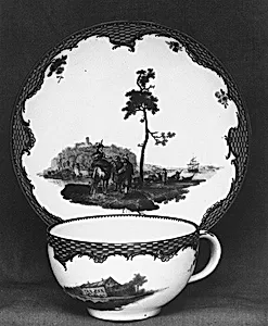 Cup and saucer by Meissen Manufactory