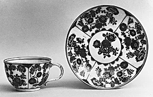 Cup and saucer by Meissen Manufactory